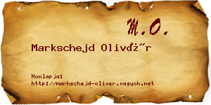 Markschejd Olivér névjegykártya